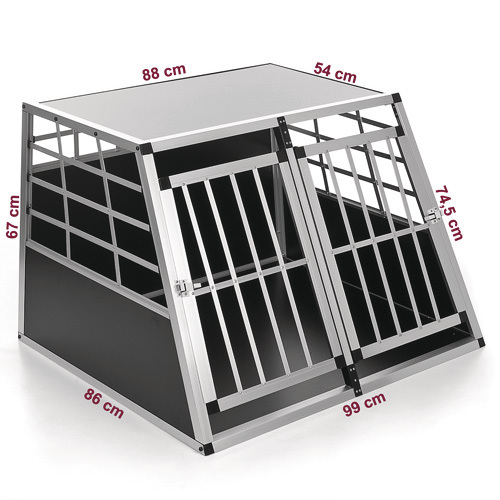 Cage de transport pour chiens aluminium 89x70x51cm