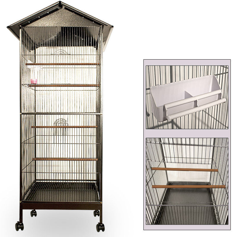 Volière cage pour oiseaux Sara Large 120x66x185cm